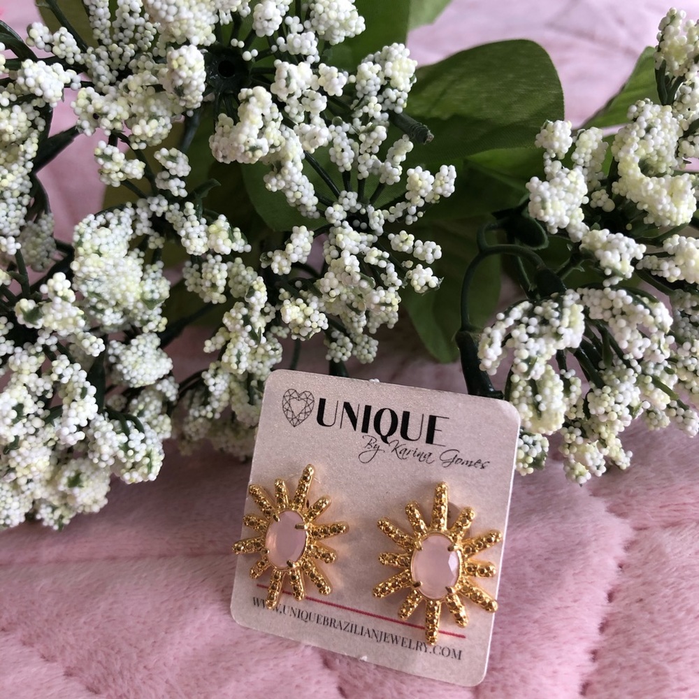 Gold/Blush Pink Earrings